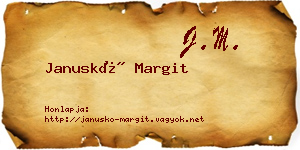 Januskó Margit névjegykártya