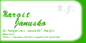 margit janusko business card